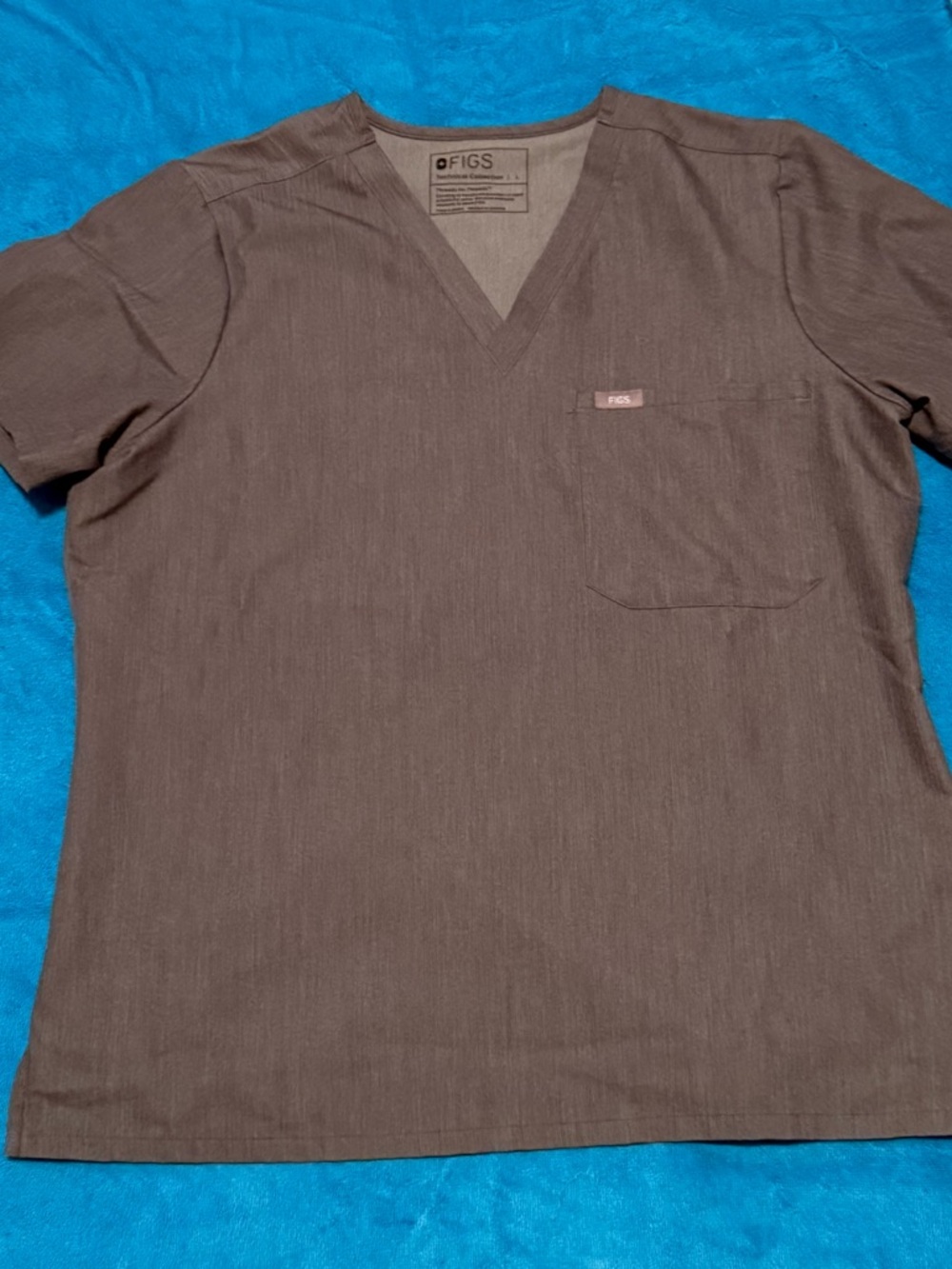 Figs Scrubs Top Large in Gray